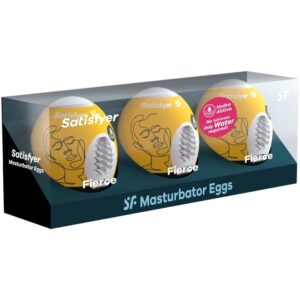 Satisfyer Eggs-Set von 3 Masturbatoren Egg Fierce-TPE · Spielzeug-Sets (Bild 2)