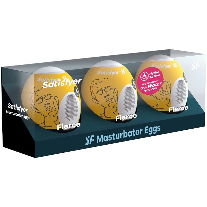 Satisfyer Eggs-Set von 3 Masturbatoren Egg Fierce-TPE · Spielzeug-Sets (Bild 2)