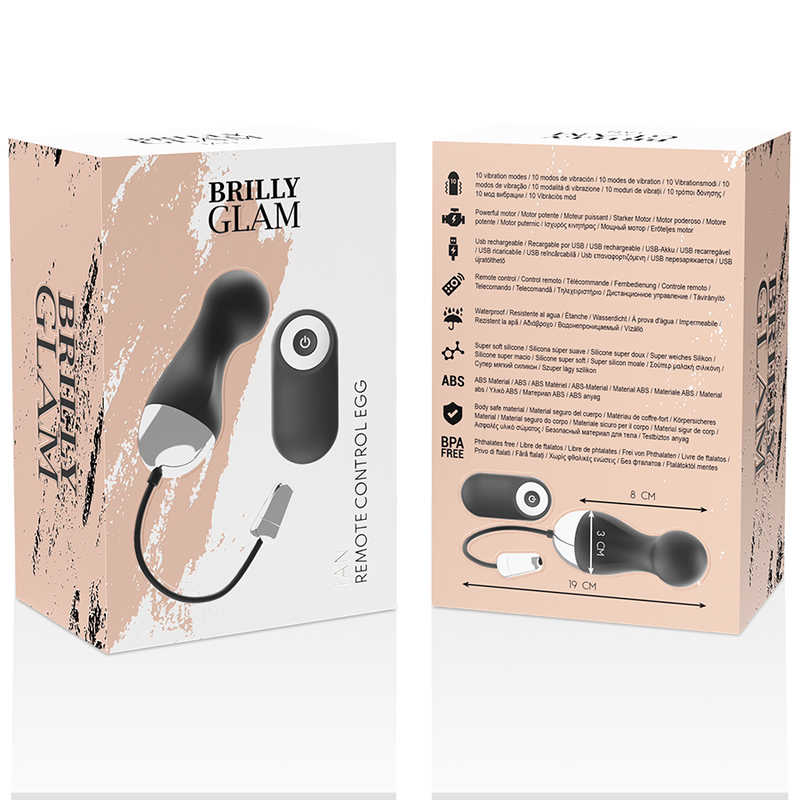 Brilly Glam-Ian Remote Control-Silikon, 10 Geschwindigkeiten, Wiederaufladbar · Vibratoren (Bild 9)