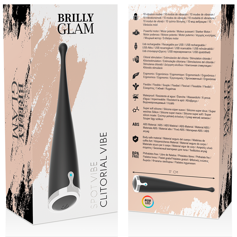 Brilly Glam-Spot Vibe Klitoris Schwarz-Silikon, 10 Geschwindigkeiten · Vibratoren (Bild 10)