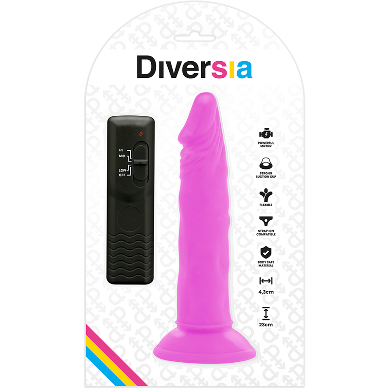 Diversia-Dildo Vibrator Flexible Lila 23 cm -o- 4.3 cm-TPE · Vibratoren (Bild 6)