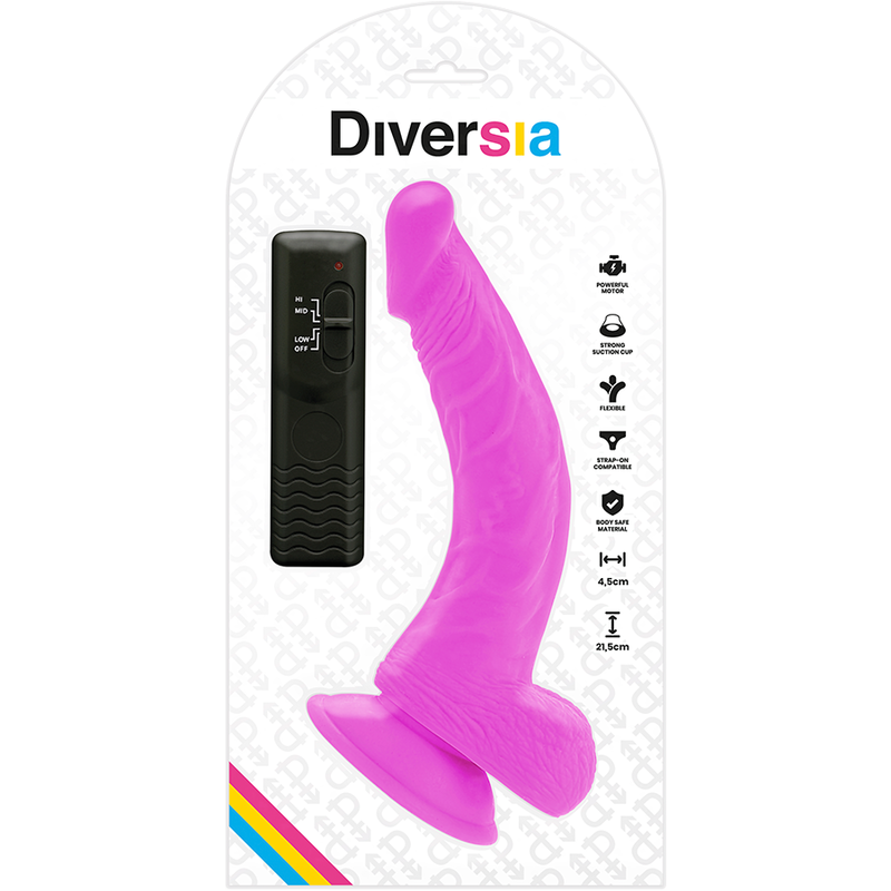 Diversia-Dildo Vibrator Flexible Lila 21.5 cm – 4.5 cm-TPE · Vibratoren (Bild 6)
