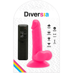 Diversia-Flexibles Vibrating Dildo Pink 17 cm -o- 3.3 cm- TPE · Vibratoren (Bild 6)