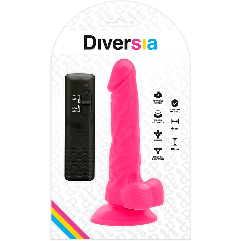 Diversia-Dildo Vibrator Flexible Rosa 18 cm -o- 4 cm-TPE · Vibratoren (Bild 7)
