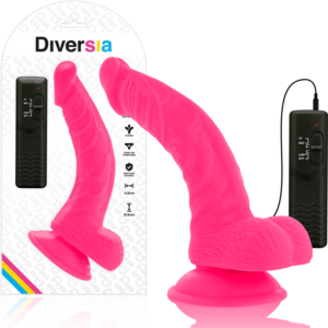 Diversia-Dildo Flexible Vibration Rosa 21.5 cm – 4.5 cm-TPE · Vibratoren (Bild 3)