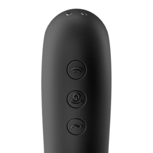 Satisfyer Air Pulse-Dual Kiss Air Pulse Vibrator Schwarz-Silikon · Vibratoren (Bild 3)