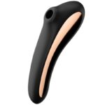 Satisfyer Air Pulse-Dual Kiss Air Pulse Vibrator Schwarz-Silikon · Vibratoren