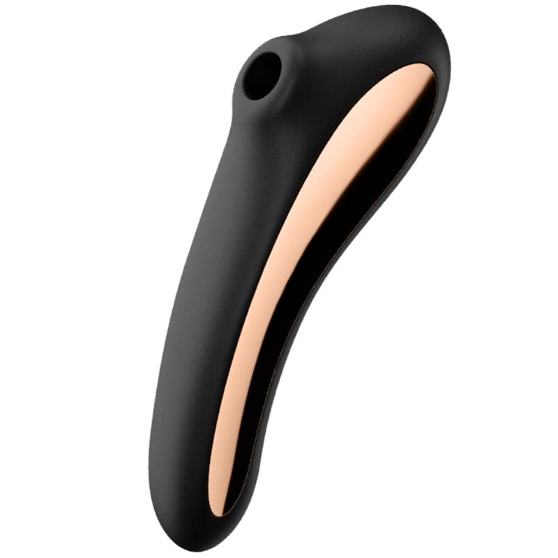 Satisfyer Air Pulse-Dual Kiss Air Pulse Vibrator Schwarz-Silikon · Vibratoren