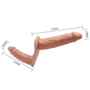 Baile Harness Collection-Dildo Doppelte Ultra Leidenschaft mit Harness-TPR · Strap-on & Harness (Bild 2)