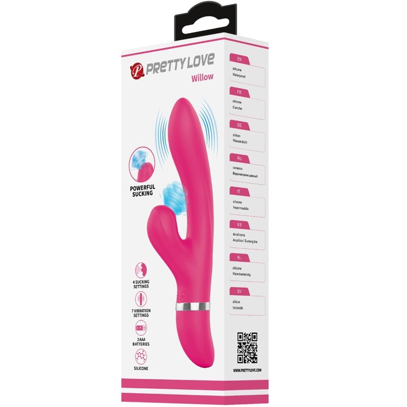 High Tech-Willow Rabbit Vibrator mit Silikon-Aspiration, 7 Geschwindigkeiten · Vibratoren (Bild 2)