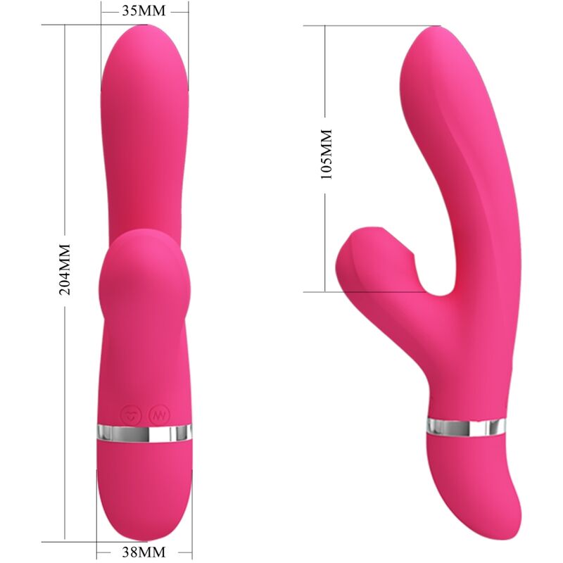 High Tech-Willow Rabbit Vibrator mit Silikon-Aspiration, 7 Geschwindigkeiten · Vibratoren (Bild 3)