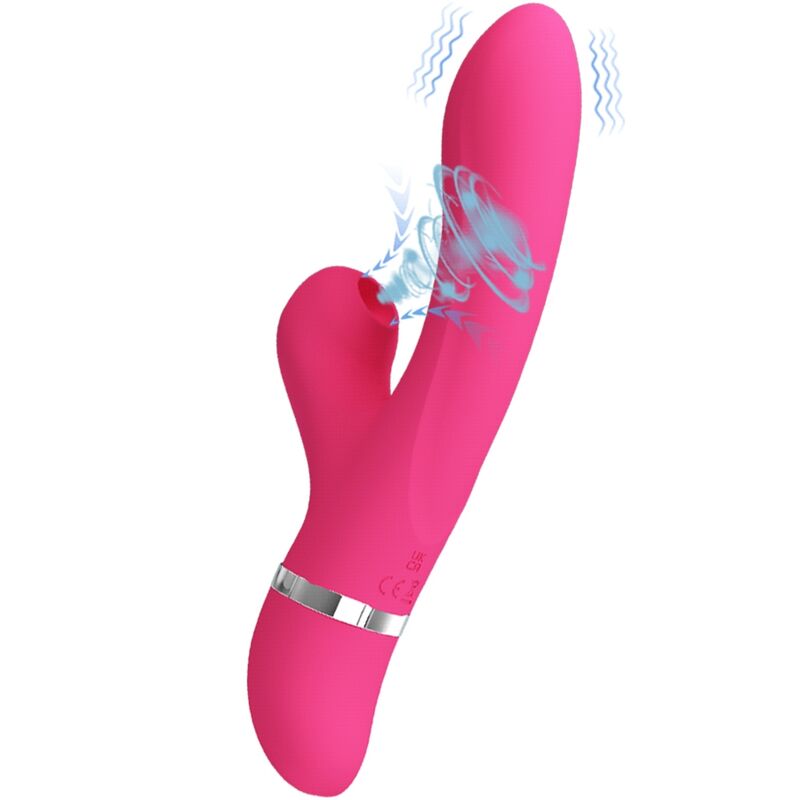 High Tech-Willow Rabbit Vibrator mit Silikon-Aspiration, 7 Geschwindigkeiten · Vibratoren