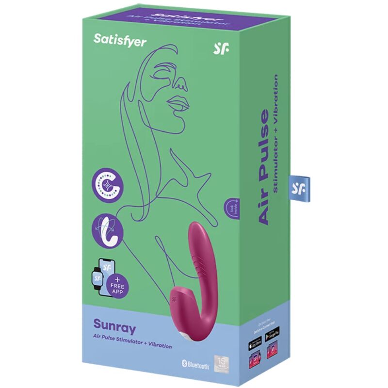 Satisfyer Connect-Sunray Stimulator und Vibrator App Rot-Silikon · Vibratoren (Bild 2)