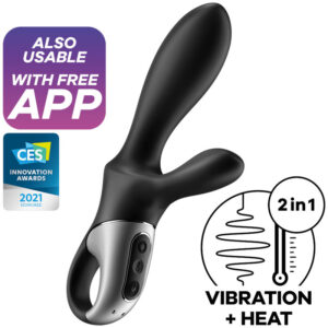 Satisfyer Connect-Heat Climax+ Vibrator Anal mit App, Schwarz · Vibratoren