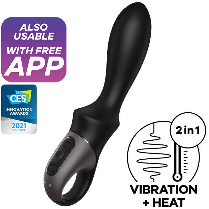 Satisfyer Connect-Wärme Climax Vibrator Anal App Black-Silikon · Vibratoren