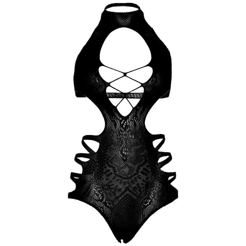 Leg Avenue Bodystockings-Body mit Spitzengurten geschnitten One · Sexy Damen-Dessous (Bild 5)