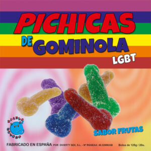 Pride-Gummi Penisse Fruchtform mit LGBT Zucker · Süßigkeiten & Geschenke