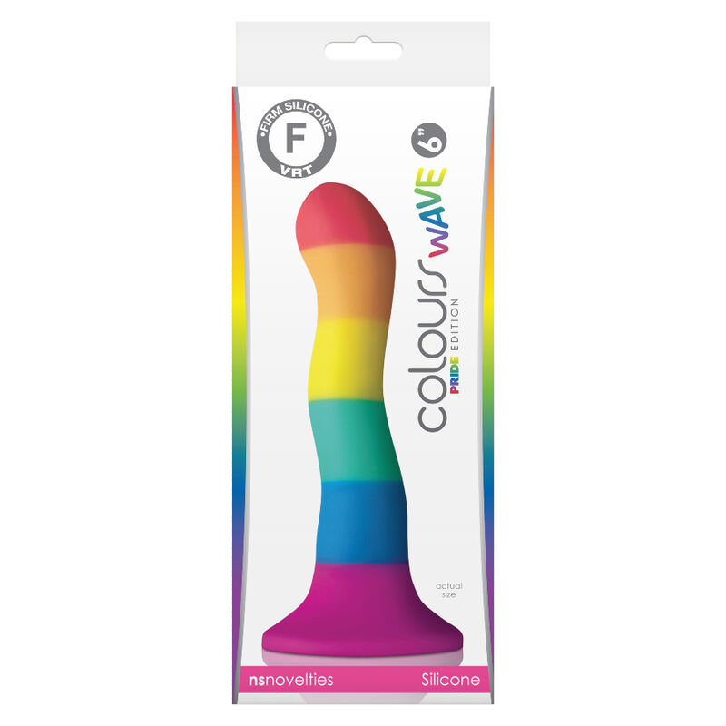 Pride-Lgbt Flag Dildo Wave 17 cm-Silikon, Saugnapf · Strap-on & Harness (Bild 2)