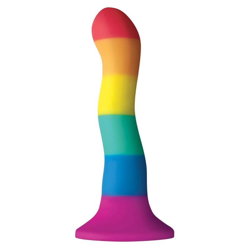 Pride-Lgbt Flag Dildo Wave 17 cm-Silikon, Saugnapf