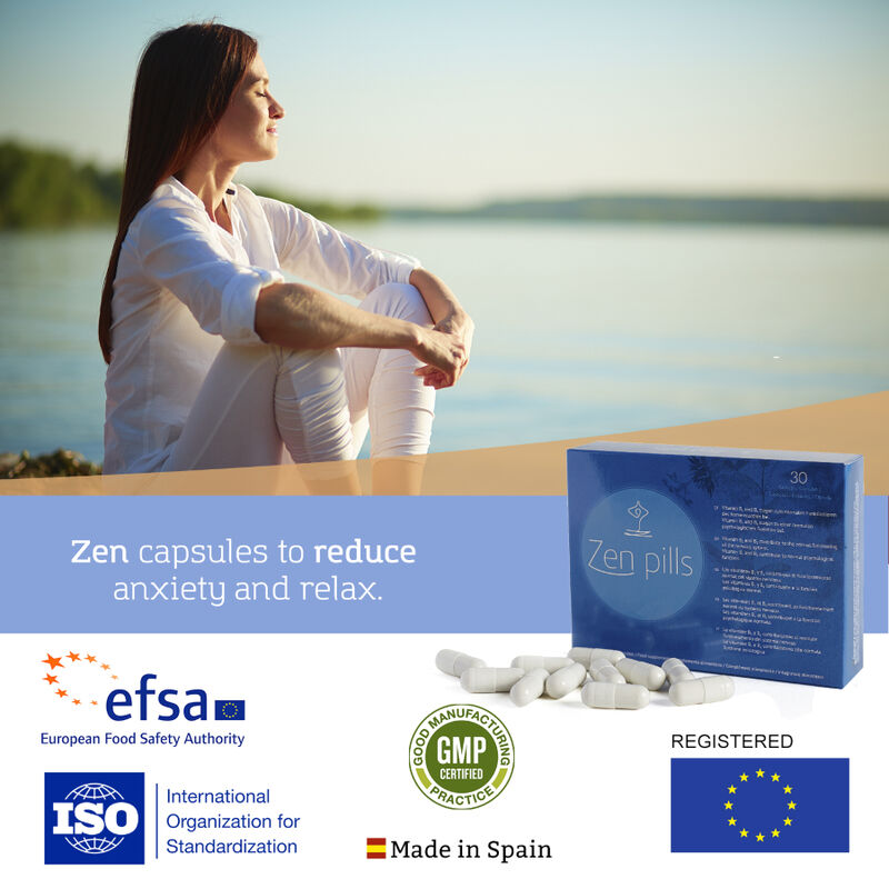 500cosmetics-Zen Pills Kapseln zur Verringerung der Angst · Nahrungsergänzungsmittel (Bild 2)