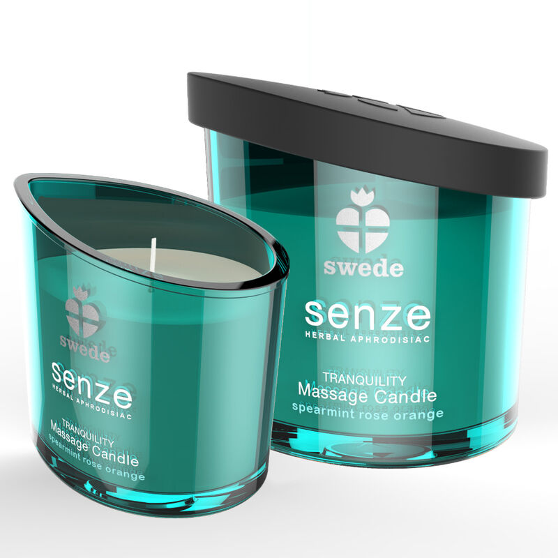 Swede-Senze Tranquility Massagekerze - Minze, Rose
