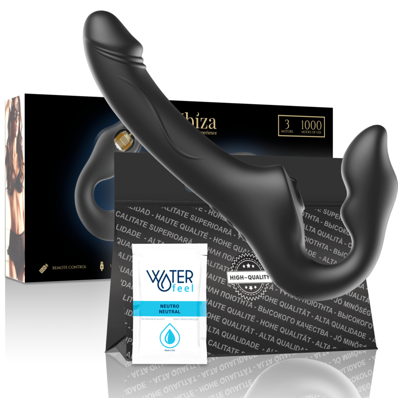 Ibiza Technology Vibrator ohne Schulterträger mit 3-Motor-Fernbedienung · Strap-on & Harness
