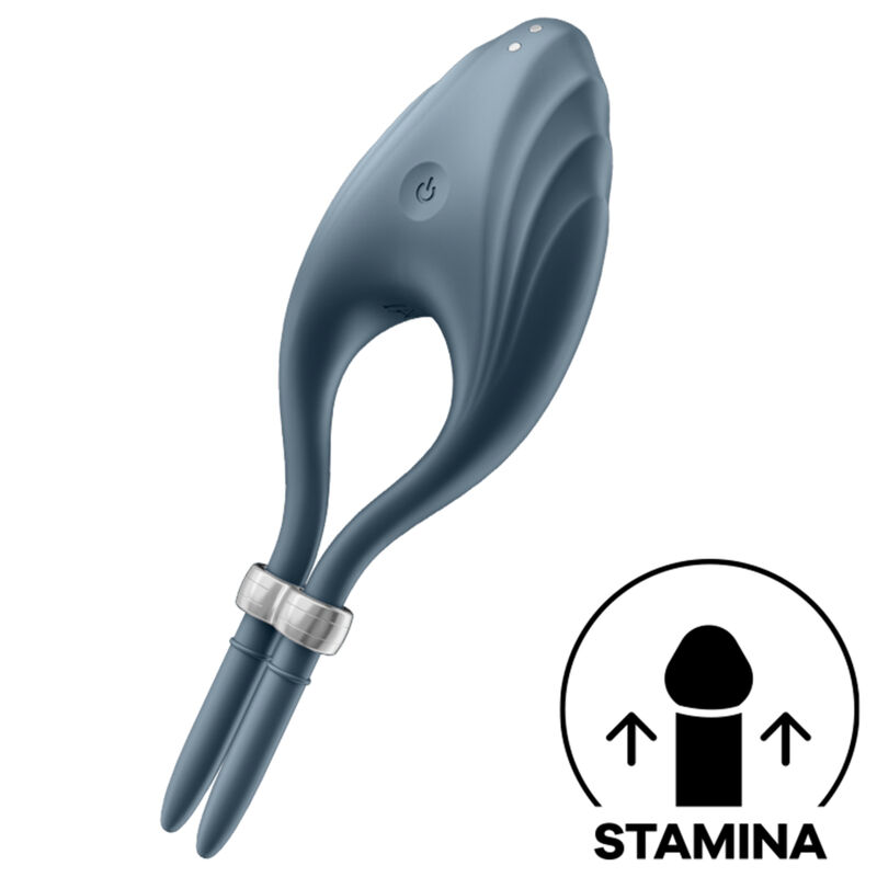 SATISFYER DUELIST ANILLO VIBRADOR - GRIS Satisfyer-Duelist Ring Vibrator, Silikon, 12 Geschwindigkeiten · Sextoys