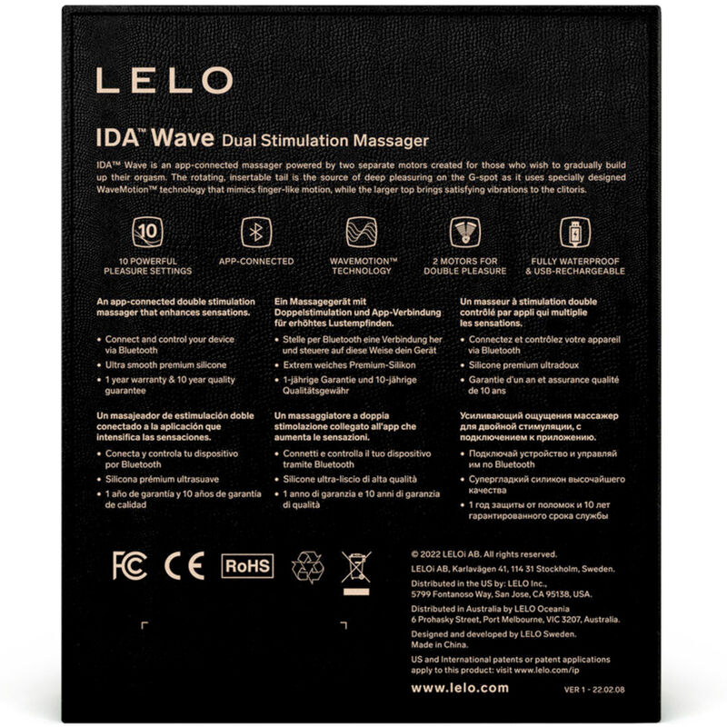 Lelo-Ida Wave Coral Massagegerät für Paar-ABS, 10 Geschwindigkeiten, App · Vibratoren (Bild 4)