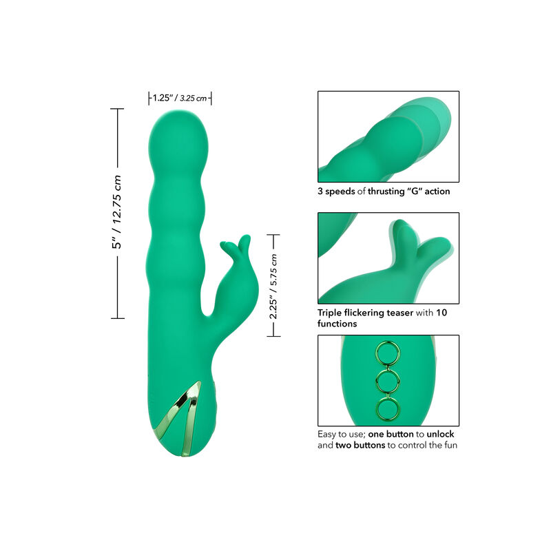Calexotics-Sonoma Satisfier Green-Silikon, 3 Geschwindigkeiten, Wiederaufladbar · Vibratoren (Bild 2)