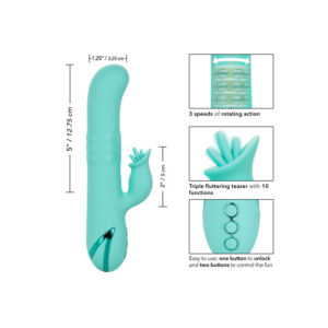 Calexotics-Bel Air Bombshell Light Green-Silikon, 10 Geschwindigkeiten · Vibratoren (Bild 2)