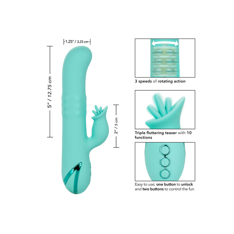 Calexotics-Bel Air Bombshell Light Green-Silikon, 10 Geschwindigkeiten · Vibratoren (Bild 2)