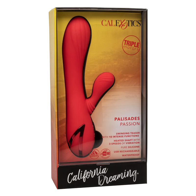 Calexotics-Palisades Passion Red-Silikon, 10 Geschwindigkeiten, Wiederaufladbar · Vibratoren (Bild 3)