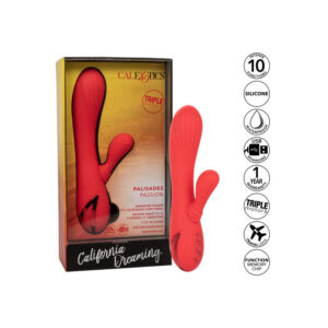 Calexotics-Palisades Passion Red-Silikon, 10 Geschwindigkeiten, Wiederaufladbar · Vibratoren (Bild 4)