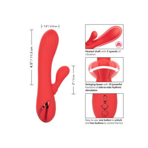 Calexotics-Palisades Passion Red-Silikon, 10 Geschwindigkeiten, Wiederaufladbar · Vibratoren (Bild 5)