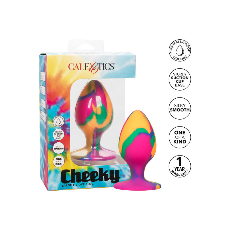 Calexotics-Cheeky Analplug Groß Tie-dye-Silikon, Saugnapf · BDSM-Zubehör (Bild 5)