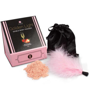 Secretplay 100% Games-Kit Golden Light Essbares Puder Erdbeere