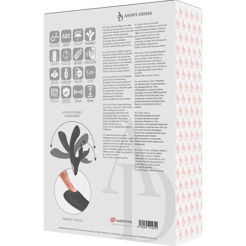 Anne’s Desire-Rabbit mit Fernbedienung Watchme Schwarz-Silikon, 7 · Vibratoren (Bild 6)