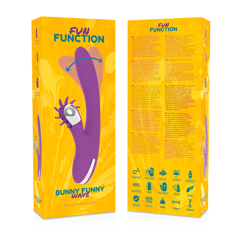 Fun Function-Bunny Funny Wave 2.0-Silikon, 7 Geschwindigkeiten, Wiederaufladbar · Vibratoren (Bild 8)