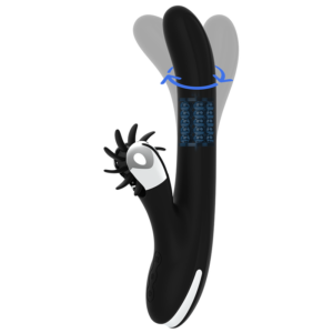 Black&silver-Bunny Storm Drehung Vibe-Silikon, 7 Geschwindigkeiten · Vibratoren