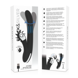 Black&silver-Bunny Storm Drehung Vibe-Silikon, 7 Geschwindigkeiten · Vibratoren (Bild 3)