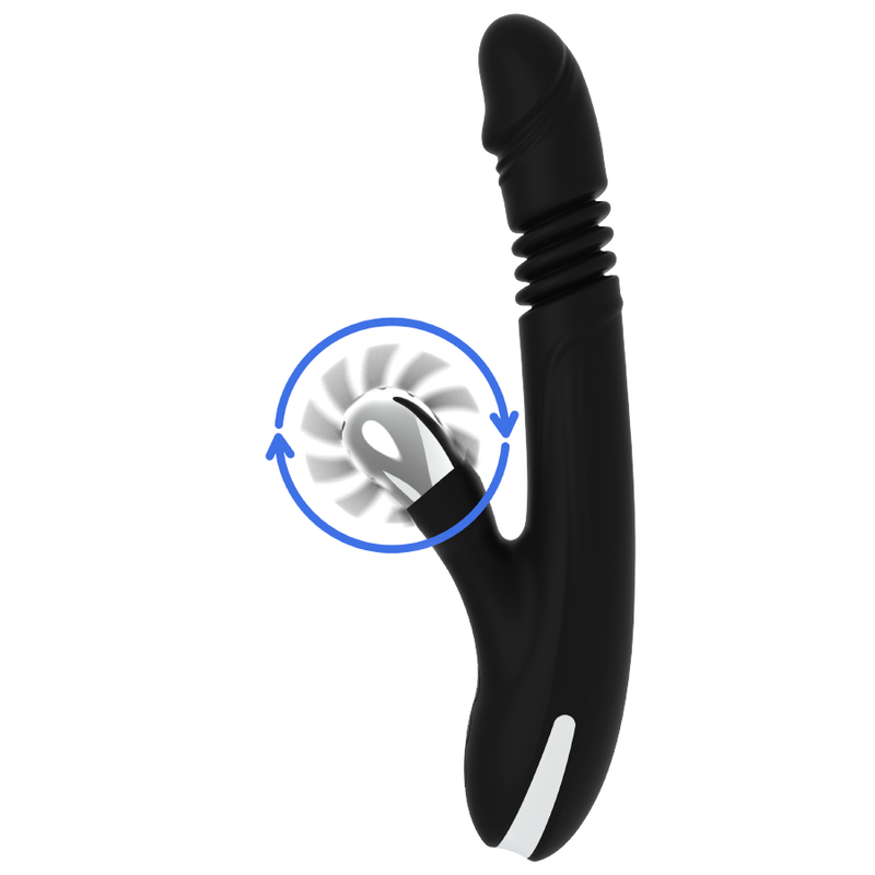 Black&silver-Bunny Reed Up & Down Vibe-Silikon, 7 Geschwindigkeiten · Vibratoren (Bild 8)