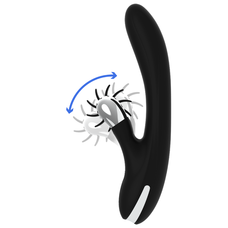 Black&silver-Bunny Johnny Vibrating Vibe-Silikon, 7 Geschwindigkeiten · Vibratoren