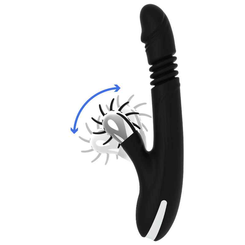 Black&silver-Bunny Reed Up & Down Vibe-Silikon, 7 Geschwindigkeiten · Vibratoren (Bild 7)
