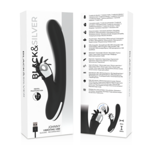Black&silver-Bunny Johnny Vibrating Vibe-Silikon, 7 Geschwindigkeiten · Vibratoren (Bild 4)