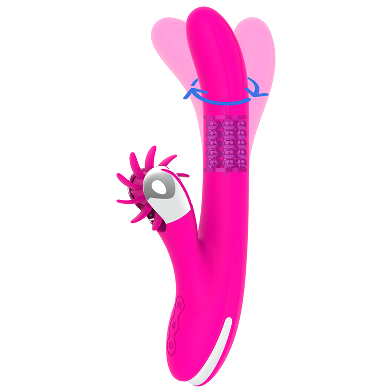Diversia-Bunny Rotation 24 cm-Silikon, 7 Geschwindigkeiten, Wiederaufladbar, USB · Vibratoren (Bild 2)