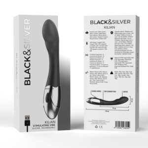 Black&silver-Kilian Vibrator stimulierend-Silikon, 10 Geschwindigkeiten · Vibratoren (Bild 6)