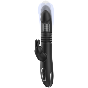 Black&silver-Kenji Up & Down Rabbit Vibrator + Fernbedienung · Vibratoren (Bild 2)