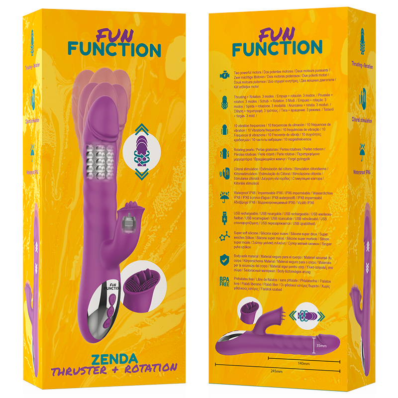 Fun Function-Zenda Thruster & Rotation-10 Geschwindigkeiten, Wiederaufladbar · Vibratoren (Bild 9)