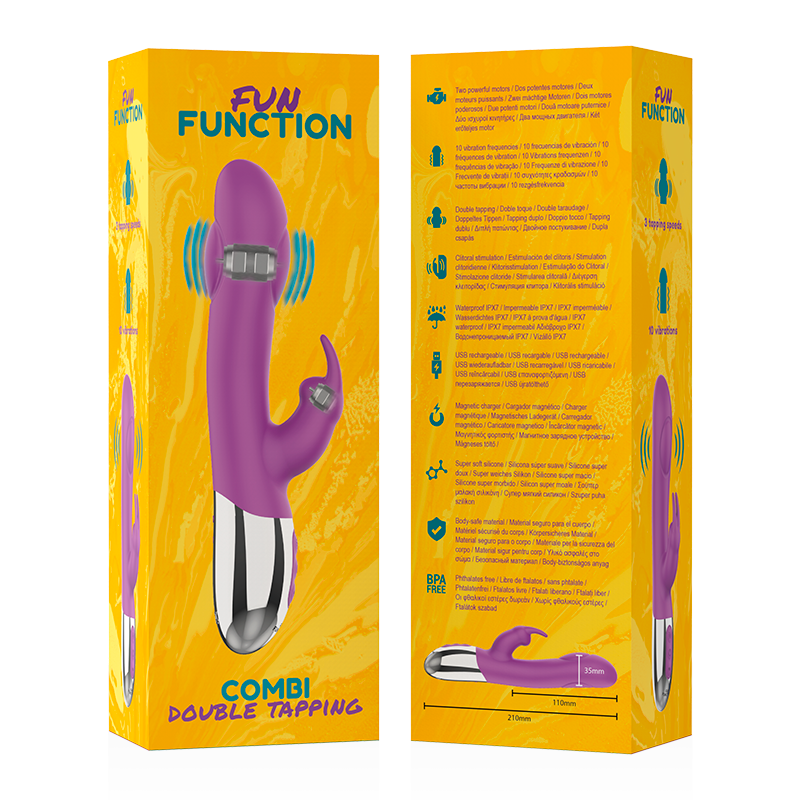 Fun Function-Combi Double Tapping-10 Geschwindigkeiten, Wiederaufladbar, USB · Vibratoren (Bild 6)