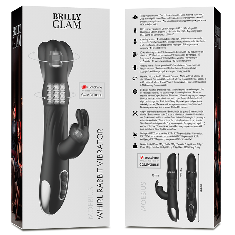 Brilly Glam-Moebius Rabbit Vibrator & Rotator + Watchme Remote · Vibratoren (Bild 3)